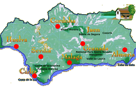 map andalucia holiday rentals